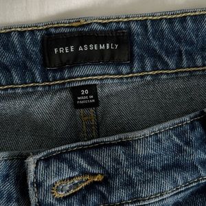 Light blue denim shorts